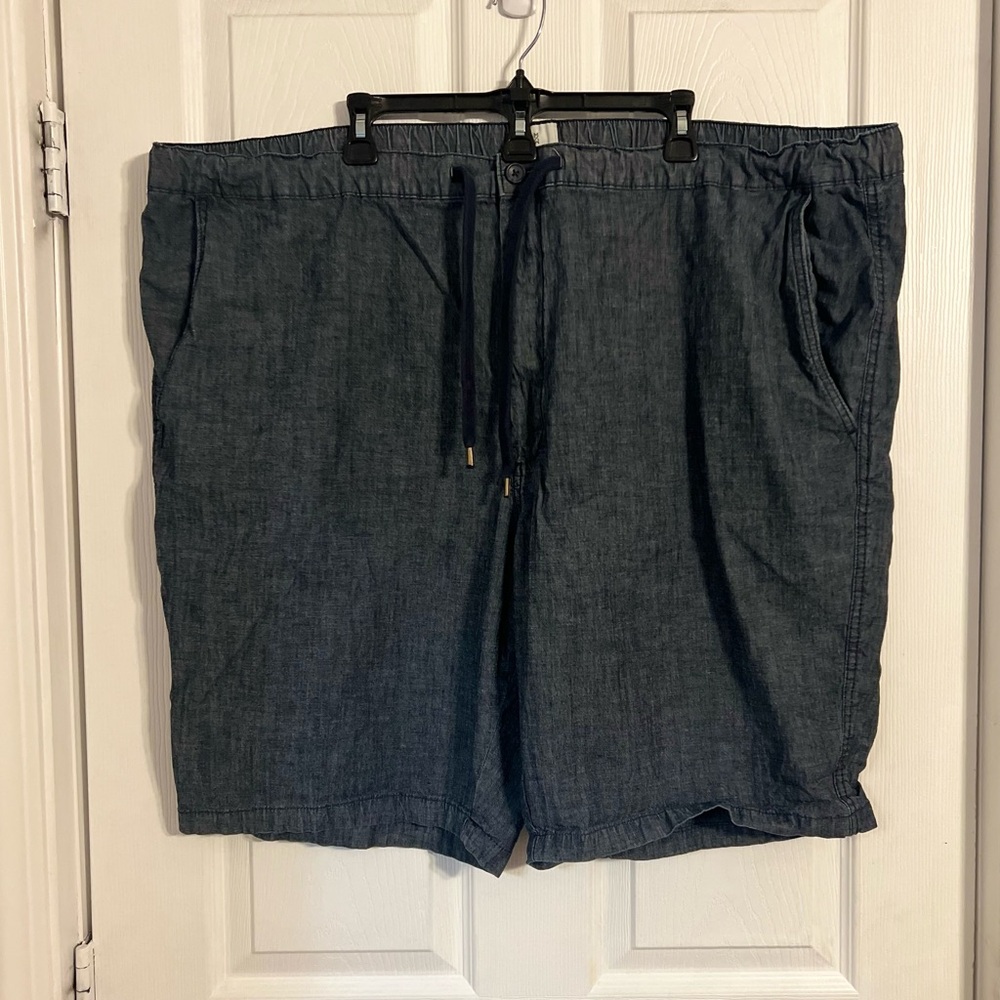 Mutual Weave Men’s 4xlt Blue Shorts W/ Elastic Waist & Drawstrings 10 In Inseam